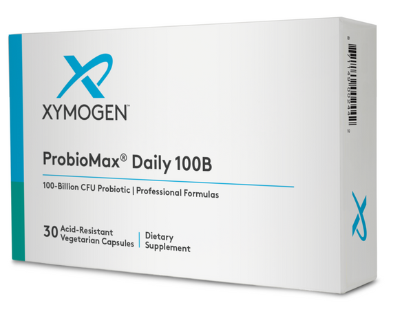 ProbioMax DF 100 (is a vegetarian, dairy- and gluten-free, four-strain probiotic totaling 100 billion CFU† per capsule. 30 ct)